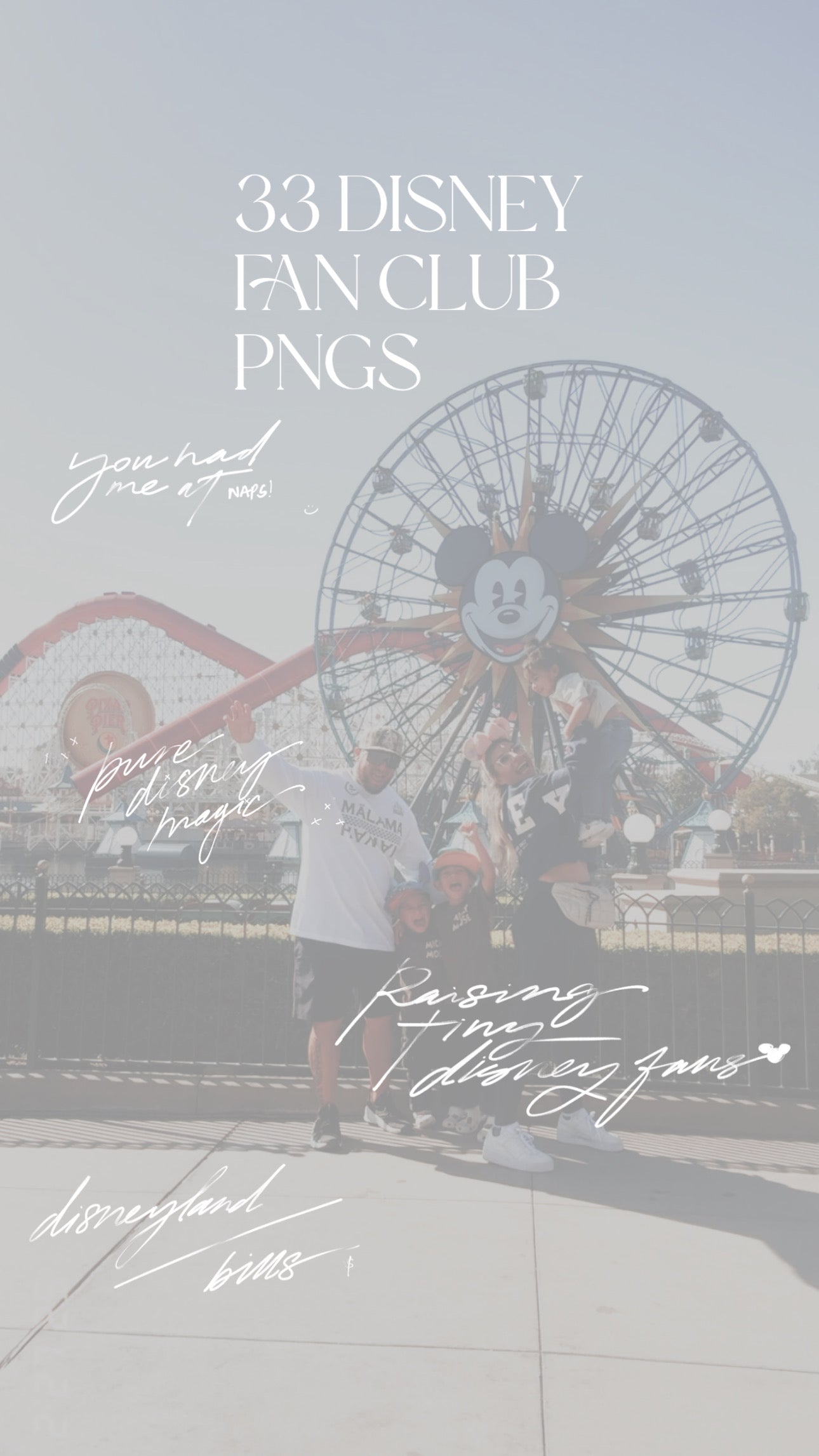 ✿ 33 Disney fan club Aesthetic PNG Bundle | Instant download